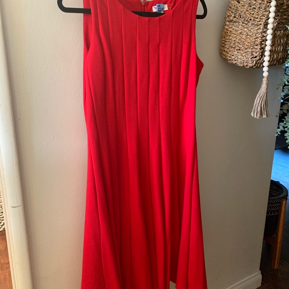 Calvin Klein red sleeveless dress size 10